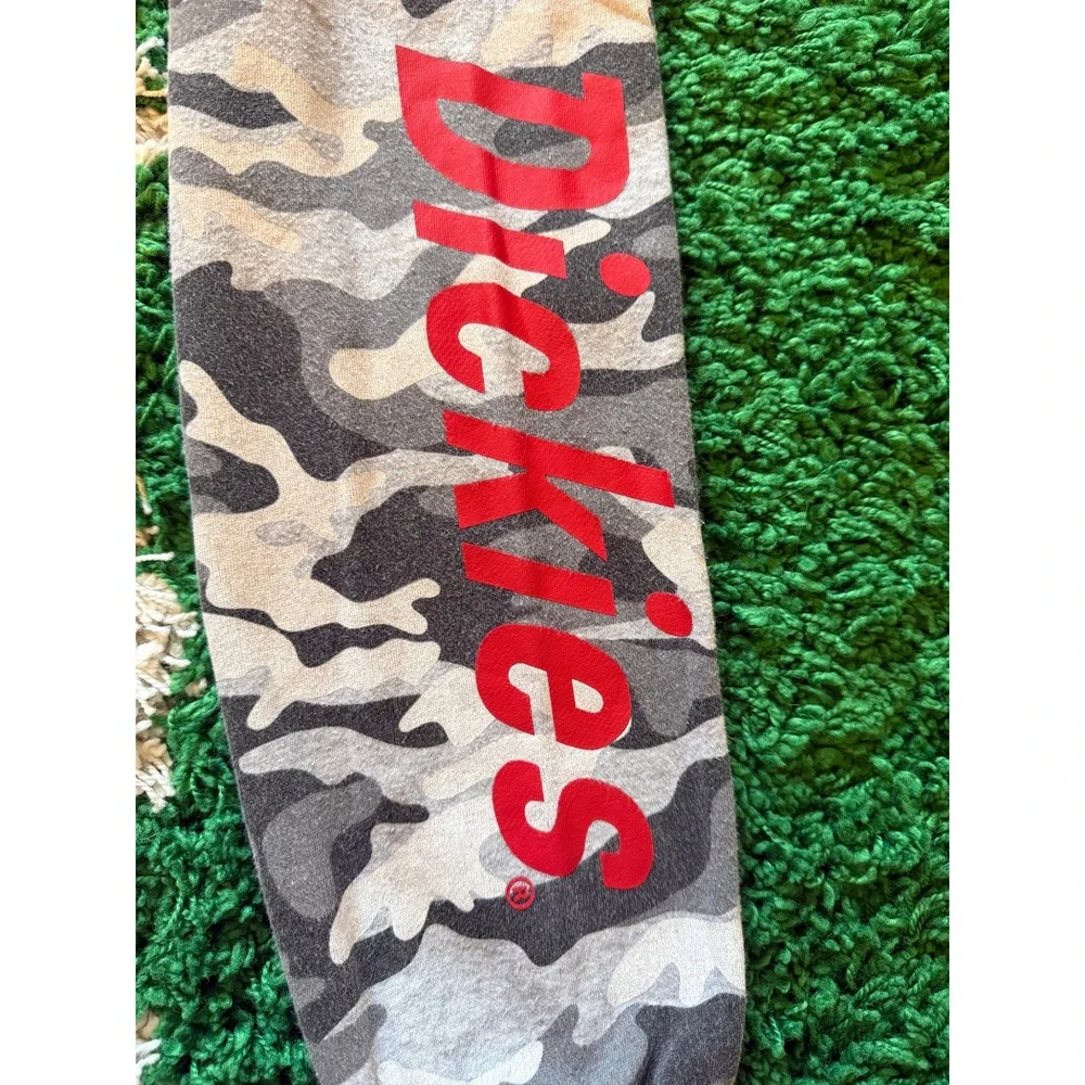 Dickies Camo Sweatpants‎ Girls M Grey Excellent Logo Joggers L1106FO